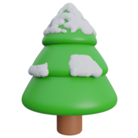 nieve árbol 3d representación icono ilustración, invierno temporada png