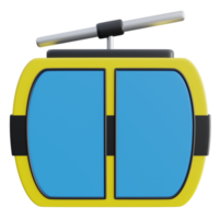 cable car 3d rendering icon illustration, winter season png
