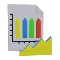 bedrijf verslag doen van 3d renderen icoon illustratie, tabel png