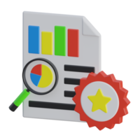 assessment 3d rendering icon illustration, chart png