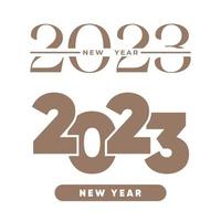 2023 new year logo text design set. 2023 number design template. Calendar simple icon vector