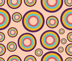 seamless pattern design retro 70s dots vector