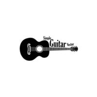 simple guitar vector, for logos or initial sketches vector