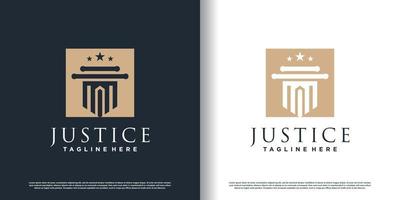 law logo design with creative concept premium vector