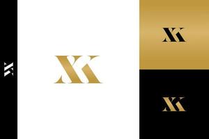 Luxury XK letters. Icon, monogram, minimalist, vector, logo design, template vector