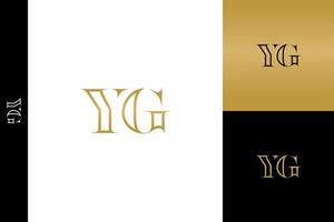 Luxury YG letters. Icon, monogram, minimalist, vector, logo design, template vector
