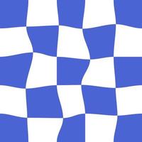 Abstract waves blue background y2k style. Chess board for print. vector