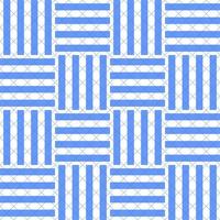 Seamless square pattern. Vertical, horizontal blue stripes alternate. Left and right diagonal blue circles dotted. white background. vector