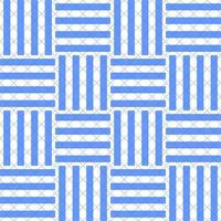 Seamless square pattern. Vertical, horizontal blue stripes alternate. Left and right diagonal blue circles dotted. white background. vector