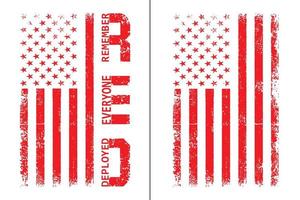 Red Friday. Remember Everyone Deployed Flag Design. vector