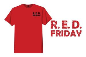 Red Friday T Shirt Design vector