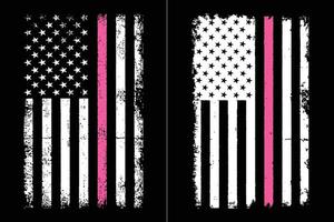 Patriotic Day Thin Pink Line Design vector