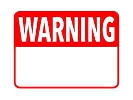 Warning sign with blank space for your text. vector