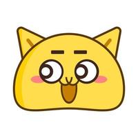 linda gato emoticon cara vector