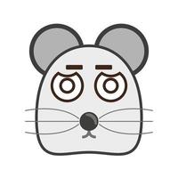 cute mice face icon vector