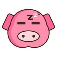 Pig Face Emoticon vector