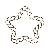 Rope round border frame vector