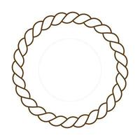 Rope round border frame vector