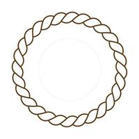 Rope round border frame vector