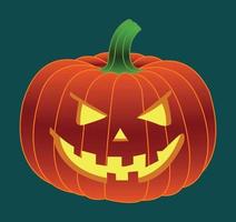 cabeza de calabaza de halloween vector