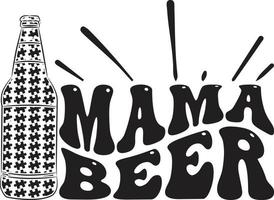 mamá cerveza camiseta diseño vector