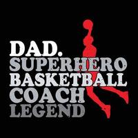 papá superhéroe baloncesto entrenador leyenda