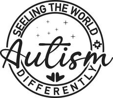 Seeling The World Autism Differently vector