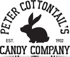 Peter Cottontail's Est 1902 Candy Company vector