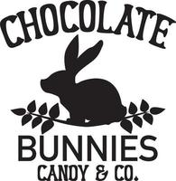 Chocolate Bunnies Candy  Co. vector