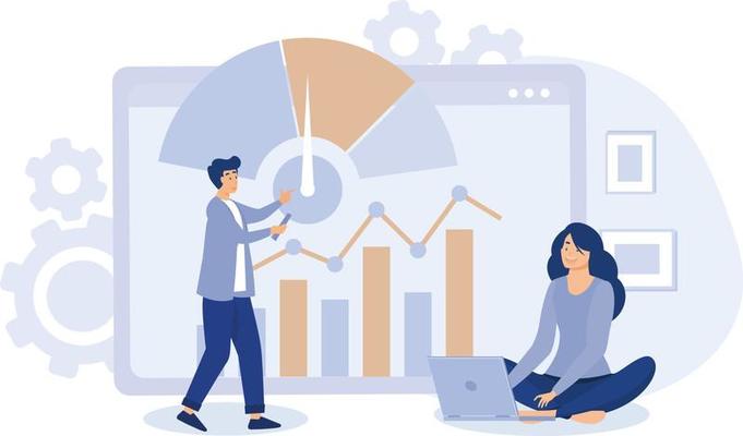 Web development concept,Single page application, progressive web app,flat vector modern illustration
