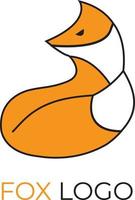 unique fox logo design, vector