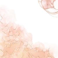 Watercolour drop Ink Splash Orange color with gold glitter on white background,Hand drawn paint Pink alcohol ink in abstract pattern,Illustration paint spectacular  backdrop,Mable liquid texture photo