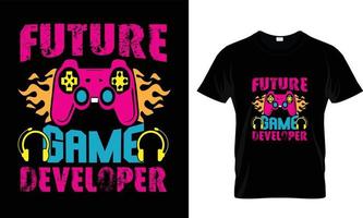 GAMING T-SHIRT DESIGN FREE VECTOR