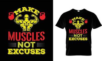 GYM T-SHIRT DESIGN FREE VECTOR