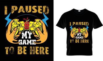 GAMING T-SHIRT DESIGN FREE VECTOR