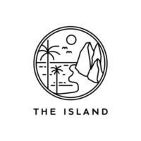 simple island logo design vector