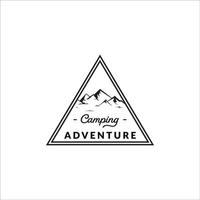 adventure triangle badge logo vector