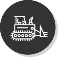 Bulldozer Vector Icon Design