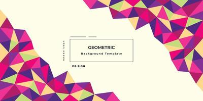 Polygonal geometric background template copy space for poster, landing page, banner, or brochure vector