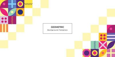 Abstract geometric shape background template copy space for poster or banner vector