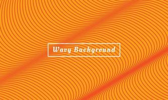 Wavy orange lines background template copy space for poster, banner, card, or landing page vector