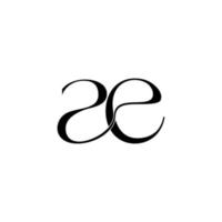 letter ae Luxury logo icon Stock vector