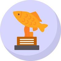 Fishing Trophy Vector Icon Design