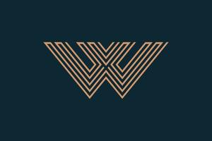Initial W logo design icon template element stock vector