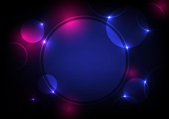 Futuristic technology presentation blue circle space modern background