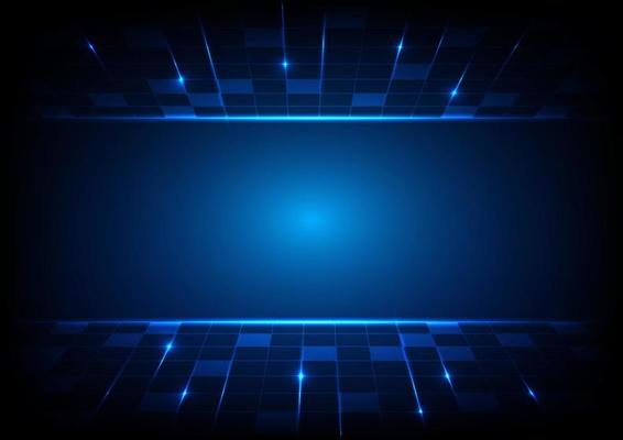 Technology digital light darl blue connection square line background