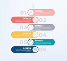 6 6 proceso paso infografía modelo. 6 6 paso diagrama negocio línea. vector