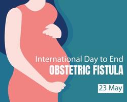 illustration vector graphic of gesture of a pregnant woman, perfect for international day, day to end obstetric fistula, celebrate, greeting card, etc.