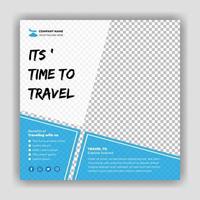 Travel the best concept social media post template vector