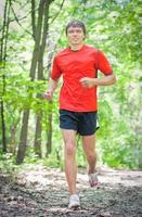 Young man for a jog photo